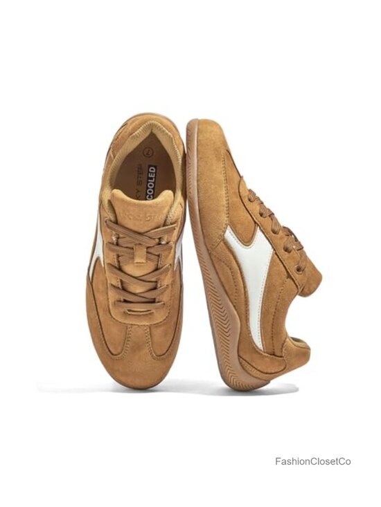 Shoes - Women's Retro Fashion Tennis Sneakers - Thin Sole lightweight Casual Running
